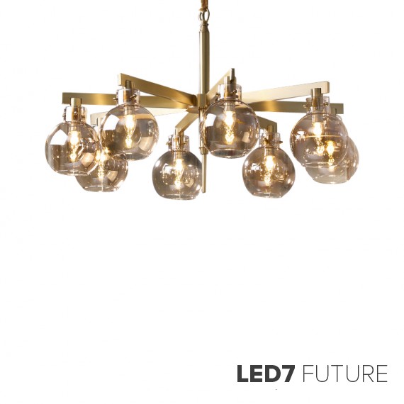 Loft Industry Modern - Suspended Ball Chandelier